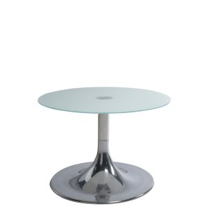 TABLE BASSE FLASHY VERRE BANC OPAQUE - Ø 60