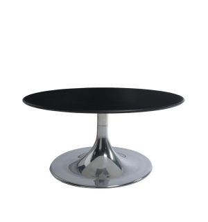 BLACK FLASHY LOW TABLE - Ø 80