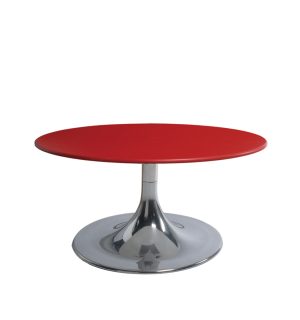 RED FLASHY LOW TABLE - Ø 80