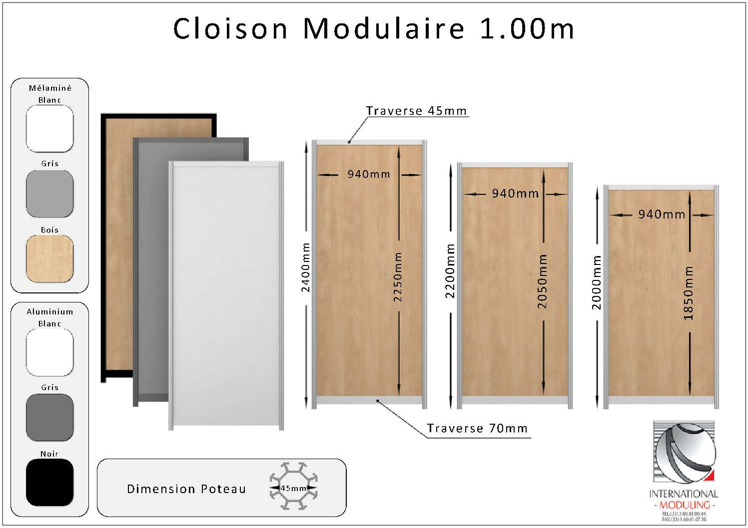 Vente Cloison Modulaire création stands et salons professionnels